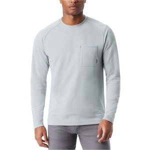 BASS OUTDOOR Mens Raglan Basic T-Shirt, Grey, Small - 1 of 2