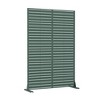 MAYEERTY 72¡Á47 in Metal Outdoor Patio Privacy Screen Freestanding Room Divider Partition for Indoor, White - 2 of 4