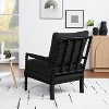 SEYNAR Mid Century Teddy Velvet Fabric Wood Accent Armchair with Cushion - 4 of 4