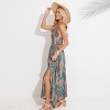 Women's Vibrant Bohemian Paisley Maxi Dress with Side Slit - Cupshe - 2 of 4