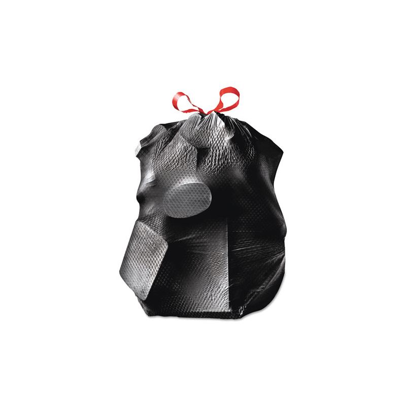 Glad ForceFlexPlus Drawstring Large Trash Bags, 30 gal, 1.05 mil, 30" x 32", Black, 70/Box, 4 of 8