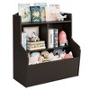 3-Tier Toy Storage Cabinet and Bookcase with Cubby Organizer, Modern Kids Shelf for Playroom - 2 of 4