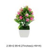 Unique Bargains Artificial Plants 17-Bud Square Pot Plum Blossom Arrangement Plastic 2.95"x2.95"x8.27" 1 Pcs - 3 of 4