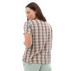 Aventura Clothing Women's Avery Scoop Neck Plaid Short Sleeve - Wasabi, Size Small - 3 of 4