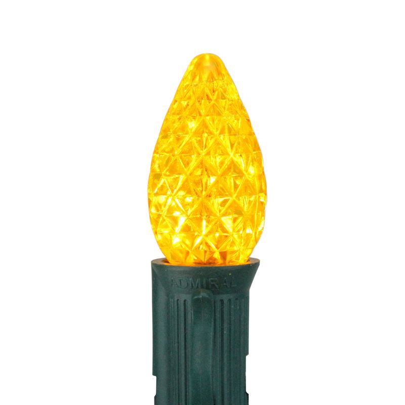 Northlight Pack of 25 Faceted LED C7 Yellow Christmas Replacement Bulbs, 2 of 3