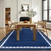 Garvee Washable Rugs for Living Room Bedroom Modern Solid Area Rug Low Pile Non Slip Bordered Print Rug - 3 of 4