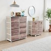 FONTOI Multi-Drawer Multicolored Dresser Fabric Storage Tower for Bedroom Hallway Nursery Closet, Tall Chest Organizer Unit, Easy Pull Handle - 3 of 4