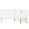 CAVINAS Modern TV Stands and Consoles, Metal Legs and Gold Handles for TVs Up to 80", Media Console Table with Cabinets and Adjustable Shelves - 4 of 4