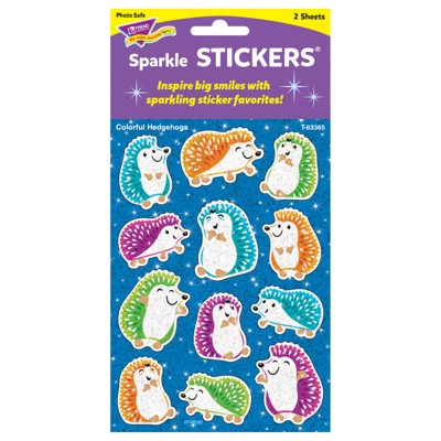 Trend Colorful Hedgehogs Sparkle Stickers, 24 ct (Pack of 6)