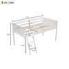 CAVINAS Twin/Full Size Loft Bed with Ladder & Safety Guardrails,Solid Wood Bed Frame for Kids Room,Bedroom - 4 of 4