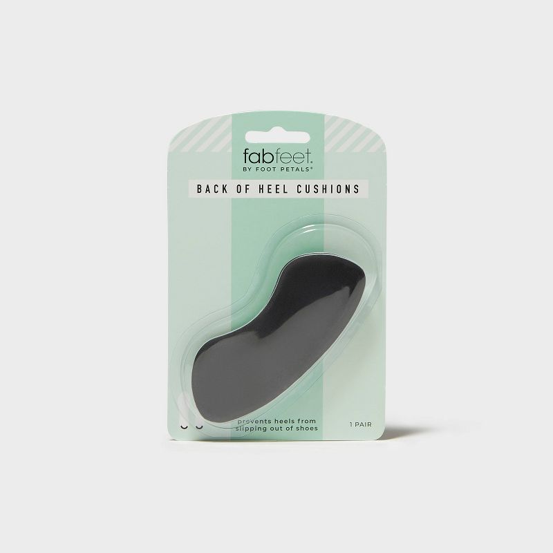 Fab Feet Women&#39;s by Foot Petals Back of Heel Insoles Shoe Cushion Black - 1 pair, 1 of 7