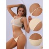 Allegra K Women's Low-Waisted G-Strings Butt Lifter Thongs - 3 of 4