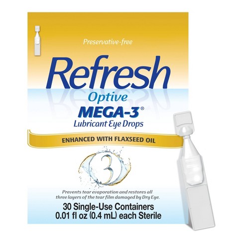 Refresh Optive Mega-3 Preservative Free Eye Drops - 30ct - image 1 of 4