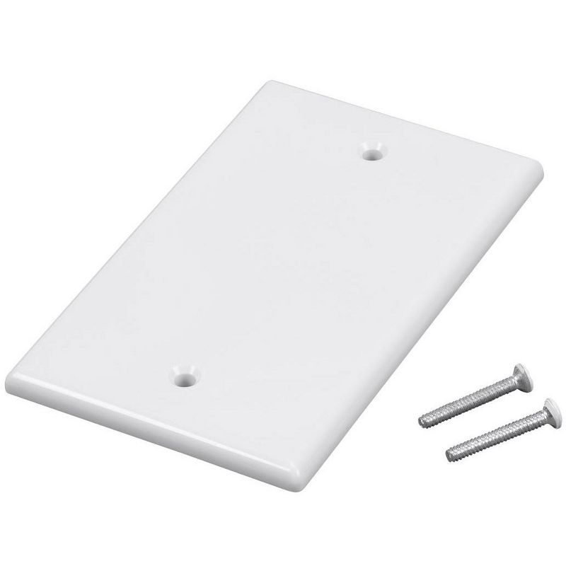 Monoprice 1-Gang Blank Wall Plate - White for Home, Office, Personal Install, 2 of 3