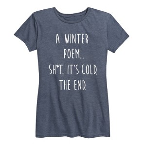 Women's - Instant Message - A Winter Poem Short Sleeve Graphic T-Shirt - 1 of 4