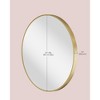 24-Inch Gold Round Bathroom Mirror, Metal Frame, Easy Install, Wall Mirror for Entryway, Living Room - Elegance Reflected - 4 of 4