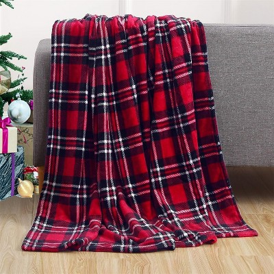 Comfort Flannel Blanket Super Soft Christmas Prints Throw Blanket Christmas Gift.