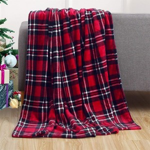 Comfort Flannel Blanket Super Soft Christmas Prints Throw Blanket Christmas Gift. - 1 of 4