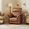 Power Recliner Chair Swivel Glider Rocker, Upholstered Faux Leather Chair with USB Charging Port and Padded Backrest, Nursery Sofa Chair - 4 of 4