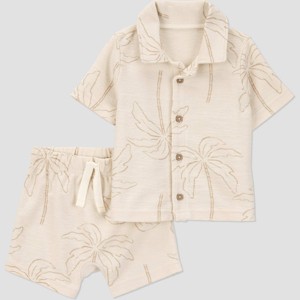 Carter's Just One You® Baby Boys' 2pc Button-Down Shirt & Shorts Set - 1 of 3