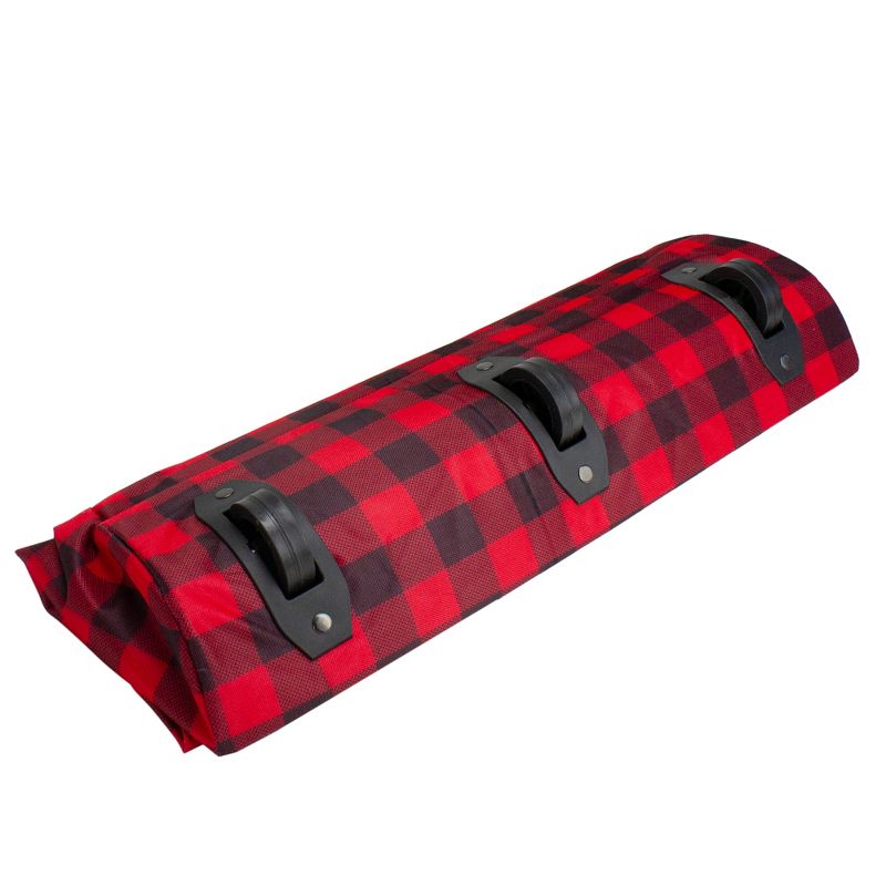 Northlight Red and Black Plaid Rolling Tree Christmas Tree Storage Bag For Artificial Trees Up To 7.5ft, 3 of 4