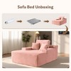 XIZZI 67" Oversized Chaise Lounge Indoor, No Assembly Required, Upholstered Sofa Bed with Throw Pillows & Optional Cup Holder for Extra Comfort - 4 of 4