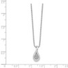 Black Bow Jewelry Diamond Cluster Teardrop Necklace in Rhodium Plated Silver, 18-20 Inch - 2 of 4