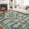 Washable Vintage Area Rug - Ultra-Thin, Non-Slip, Foldable, Soft Carpet for Dining, Entryway, or Playroom - 2 of 4