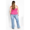 Women's Plus Size Lyla Top - fuchsia | CITY CHIC - image 3 of 4