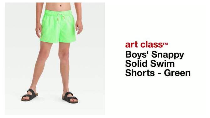 Boys&#39; Snappy Solid Swim Shorts - art class&#8482; Green, 2 of 5, play video