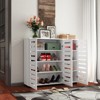 SKRAN Shoe Cabinet,5-Tier Shoe Storage Cabinet with Adjustable Shelves,Wooden Shoe Rack Organizer with Louvered WhiteDoors for Entryway,Hallway - 2 of 4