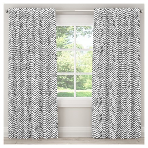 Watercolor Chevron Blackout Curtain Panel 63 X50 Gray Skyline