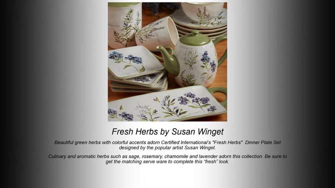 Fresh Herbs Teapot - Certified International, 2 of 4, play video