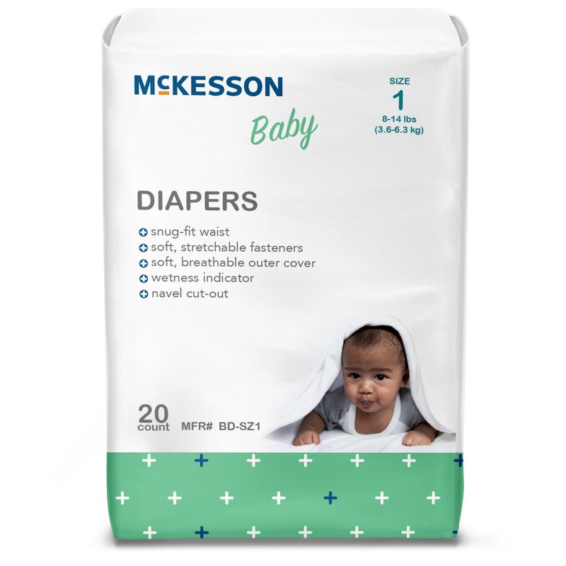 McKesson Baby Diapers, Disposable, Moderate Absorbency, Size 1, 2 of 5