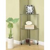 31.5" Designs2Go Classic Glass 3 Tier Corner Shelf Clear Glass - Breighton Home - image 3 of 4