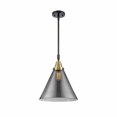 Cone - 1 Light Stem Hung Mini Pendant In Industrial Style-17.13 Inches Tall and 12 Inches Wide