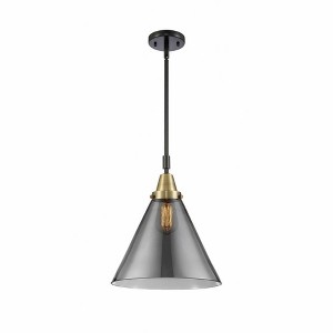 Cone - 1 Light Stem Hung Mini Pendant In Industrial Style-17.13 Inches Tall and 12 Inches Wide - 1 of 1