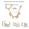 Fairy Princess 4-Piece Earrings Set - Butterfly Tassel Zirconia Stone Ear Rings with Fake Lip Piercing – A Vintage Style Jewelry Set - 2 of 4