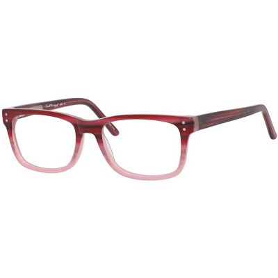 Ernest Hemingway H4682 53mm Unisex Acetate Square Designer Eyeglasses OR Blue Light Filter OR Reading Glasses in Burgundy Red Rose Fade