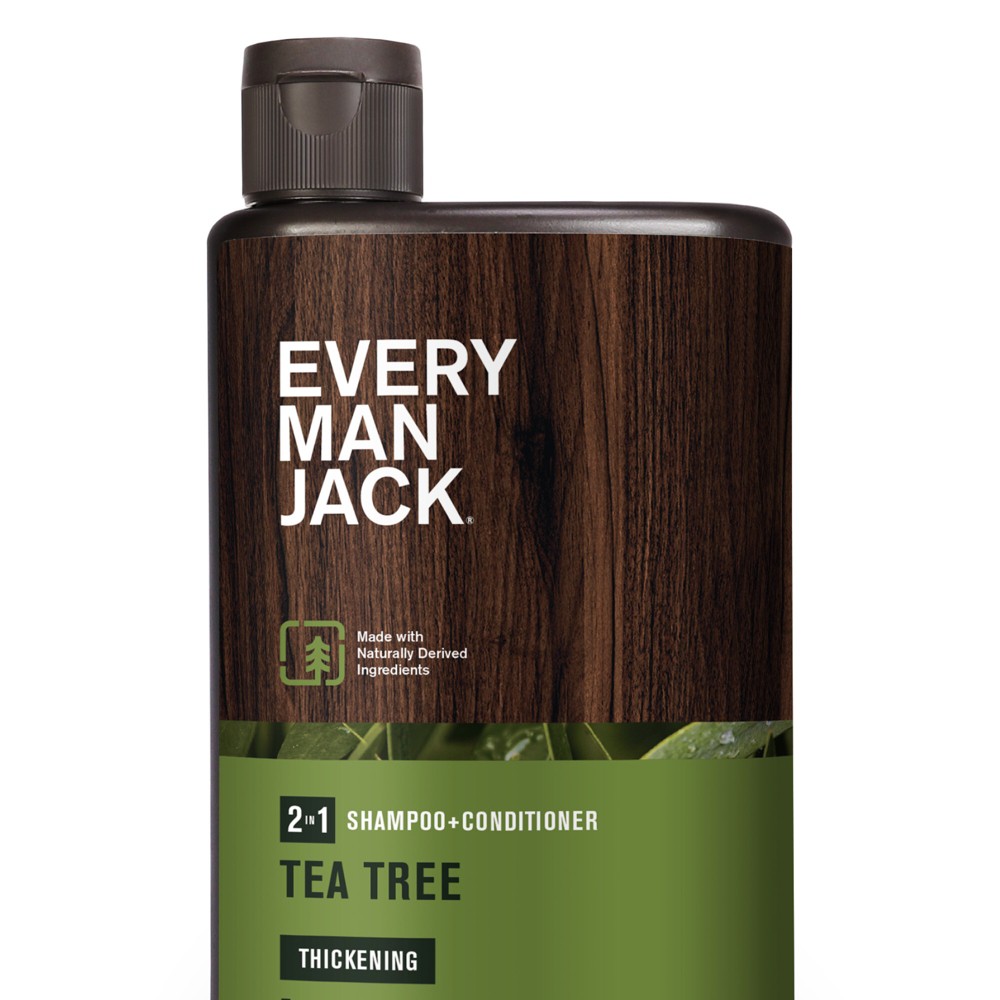 Photos - Hair Product Every Man Jack Men's 2-in-1 Thickening Shampoo + Conditioner - Tea Tree 