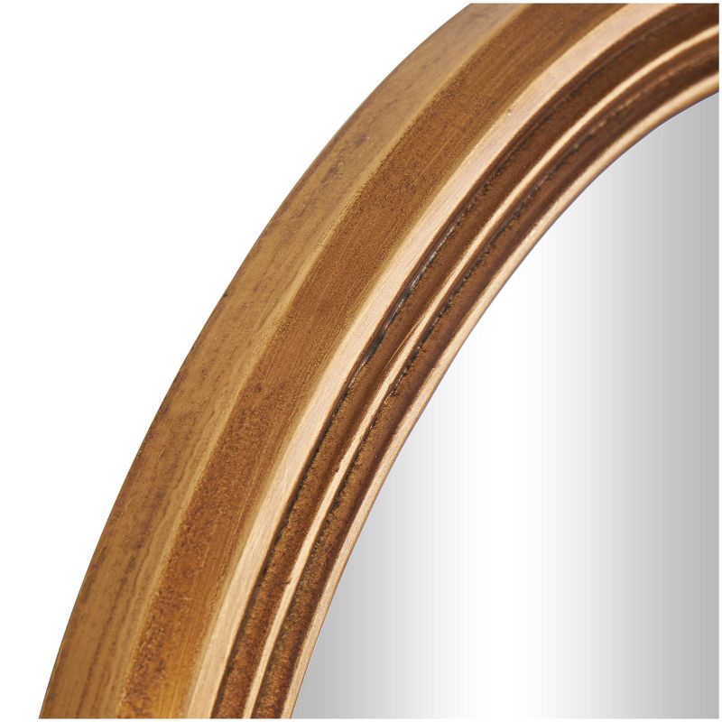 47&#34;x20&#34; Wooden Wavy Shaped Wall Mirror with Ribbed Frame Gold - Olivia &#38; May, 5 of 9