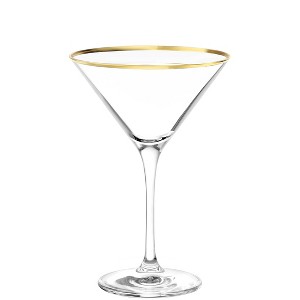 Set of 4 Cabaret Martini with Gold Rim 8oz Drinkware Glasses - Stolzle Lausitz - 1 of 4