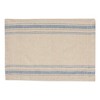 DII French Stripe Placemat Set 6 Piece, Taupe/Blue, 13x19" - 2 of 4