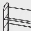 Small Space Metal Shoe Rack Black - Brightroom™: Steel Frame, Freestanding Shoe Organizer, Holds 9 Pairs, 29"x7"x29" - image 3 of 3