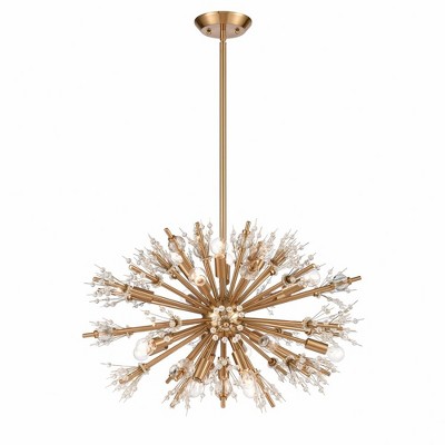 Elk Home Starburst 19 - Light Chandelier in  Satin Brass