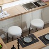 PAGED Height Adjustable Bar Stools Set of 2 Modern Rattan Swivel Counter Stools with Back and Footrest for Dining Room - 4 of 4