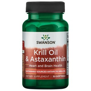 Swanson Krill Oil with Astaxanthin for heart, joint & antioxidant support (30 softgels) - 1 of 4