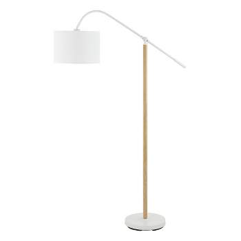 Levitt 61 Inch Floor Lamp - White/Natural - Safavieh.