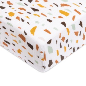 Babyletto Crib Sheet in GOTS Certified Organic Muslin Cotton - 1 of 4