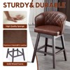 360 Degree Swivel Bar Stools, Counter Height Barstools, Modern Upholstered Bar Stools 2 pack - 3 of 4